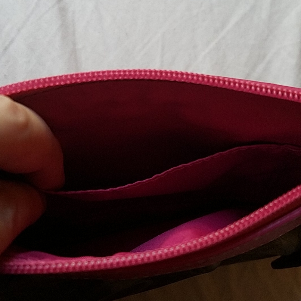 Coach Horse & Carriage Pink & Tan Wristlet - Picture 4 of 11